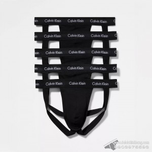 Quần lót nam Calvin Klein NB3357 Cotton Stretch Jockstrap 5-pack Black